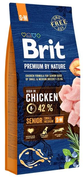 Brit Premium by Nature Senior S+M pro psy