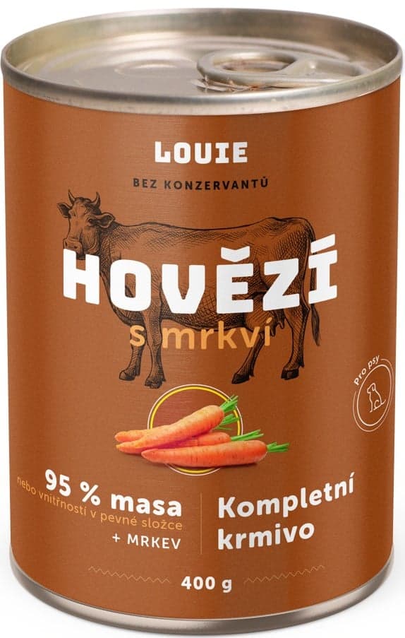 Louie Kompletní krmivo hovězí s mrkví pro psy
