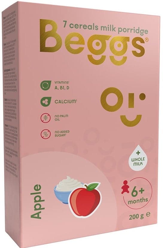 Beggs Mléčná sedmizrnná kaše jablečná