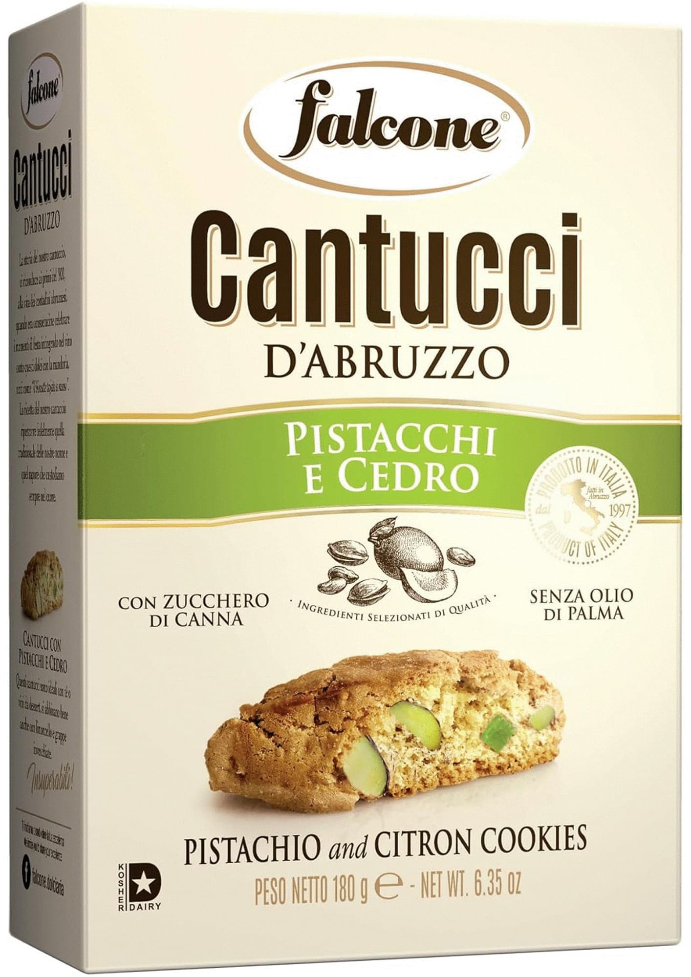 Falcone Cantucci Pistáciové sušenky s cedrovou kůrou