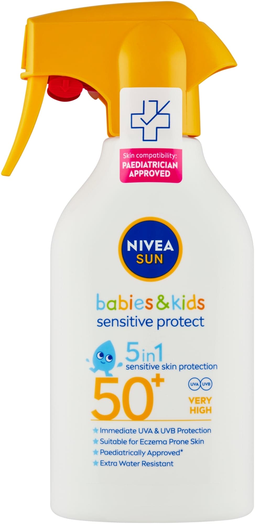 Nivea Sun Kid's Sensitive sprej s pumpičkou SPF 50+