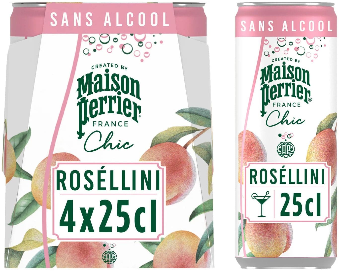 Perrier Chic Roséllini plech 4×0,25 l