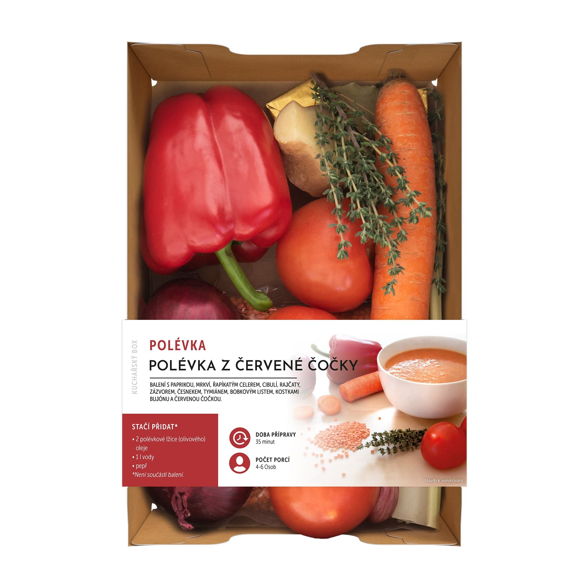 Kuchařský box – Polévka z červené čočky