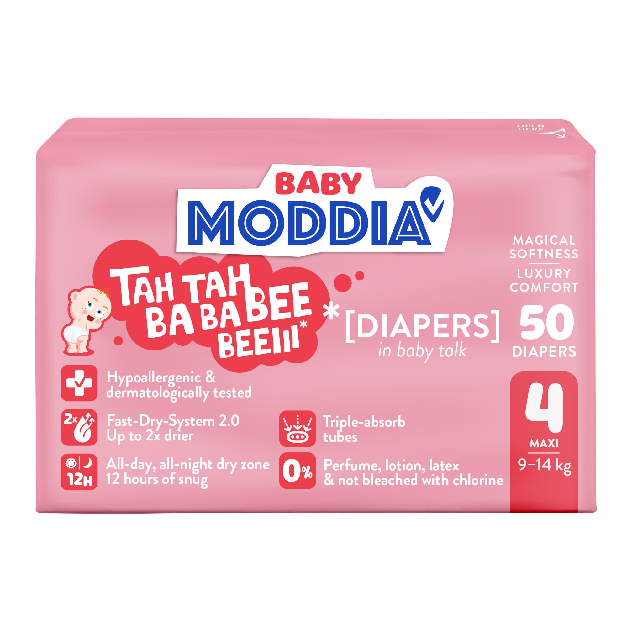 Moddia BABY Jednorázové plenky 4 Maxi (9–14 kg)