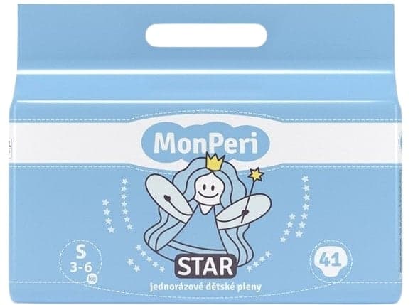 MonPeri EKO Star jednorázové dětské pleny S (3–6 kg)