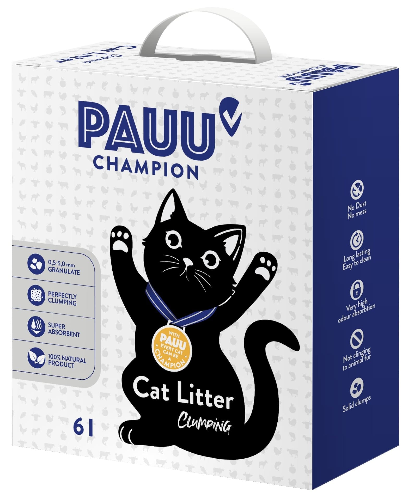 Pauu Champion Hrudkující stelivo pro kočky v boxu