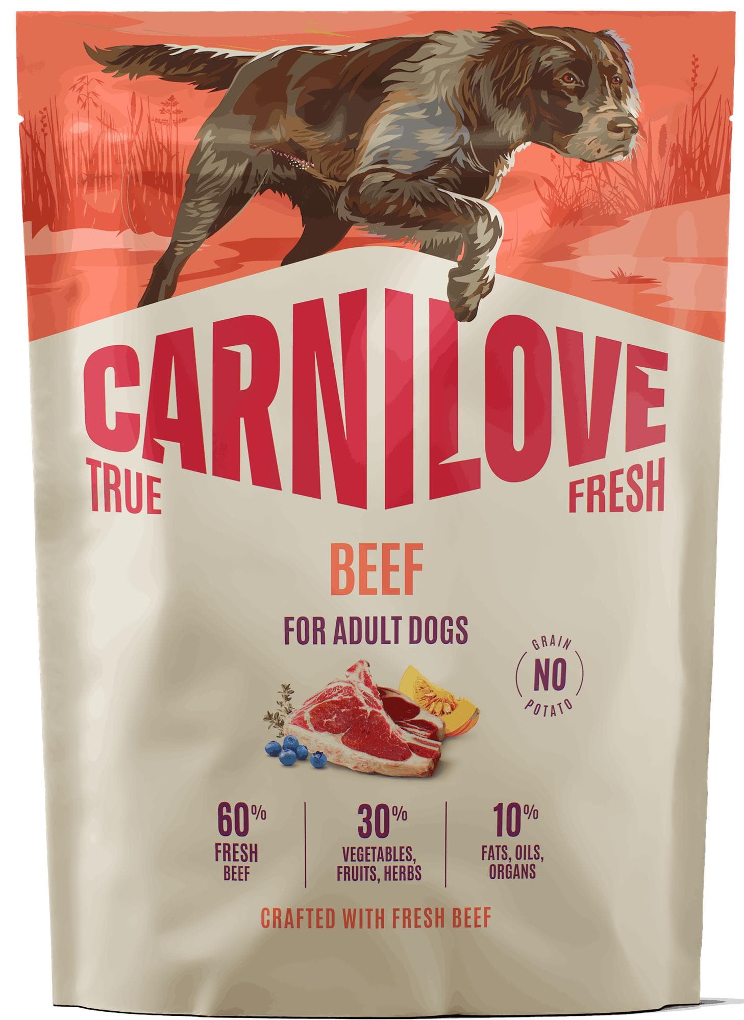 Carnilove True Fresh granule s hovězím pro dospělé psy