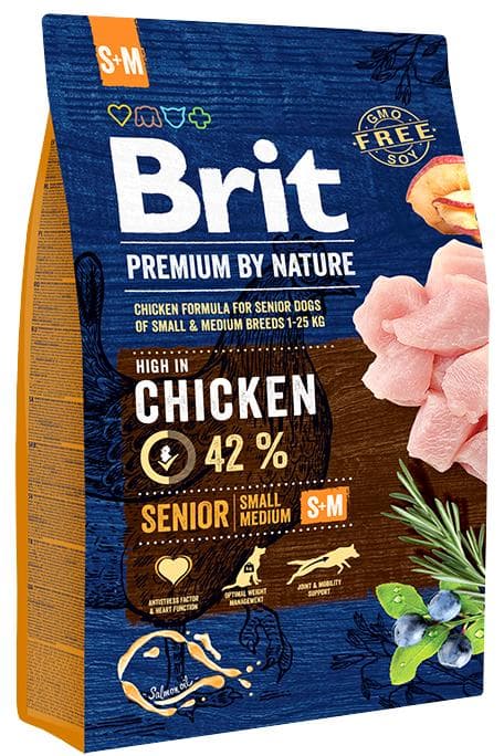 Brit Premium by Nature Senior S+M Chicken pro psy