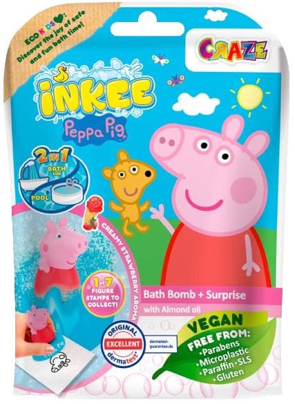 Inkee Peppa Pig šumivá bomba do vany s překvapením