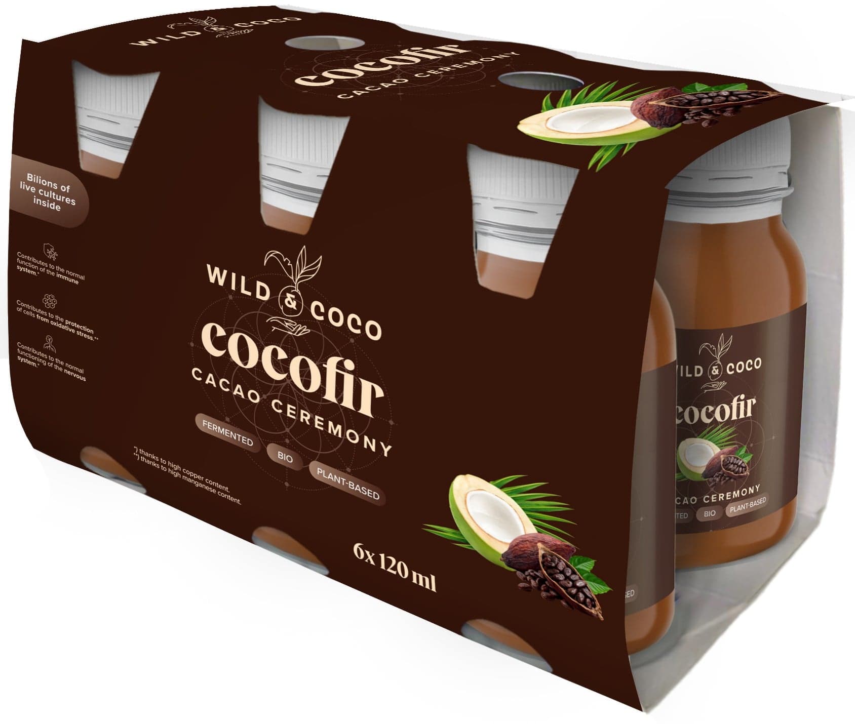 Wild & Coco BIO Cocofir Cacao ceremony (6×120 ml)