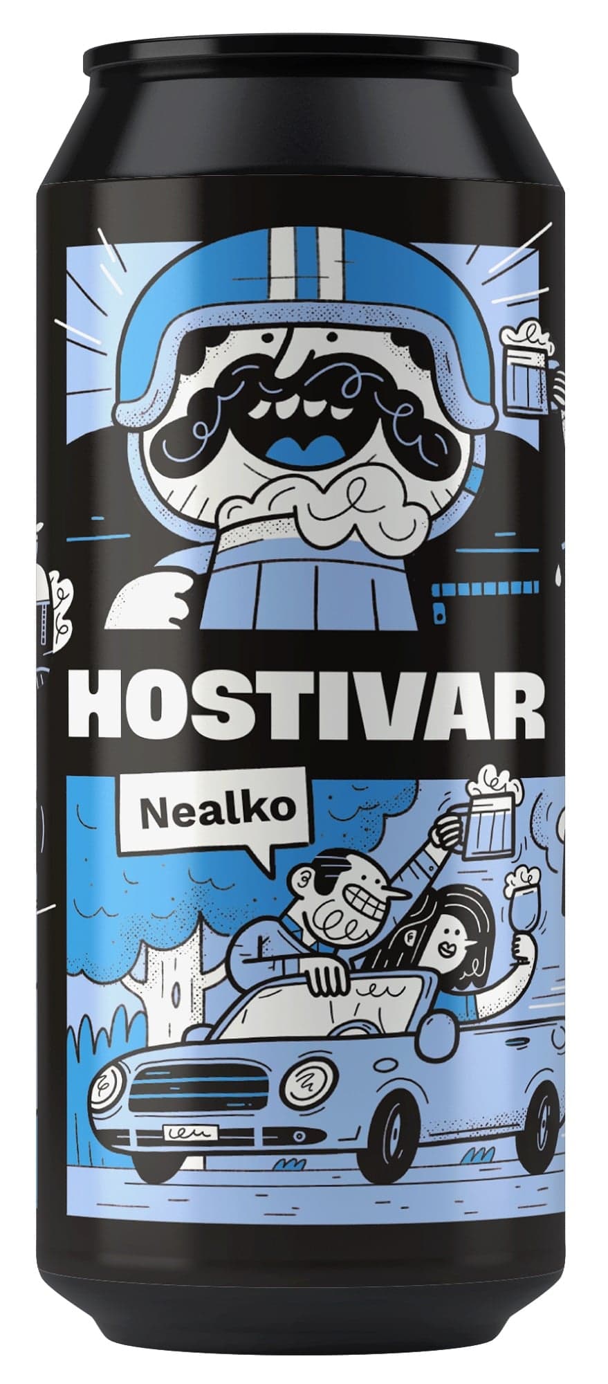 Hostivar Nealko plech nealkoholické pivo