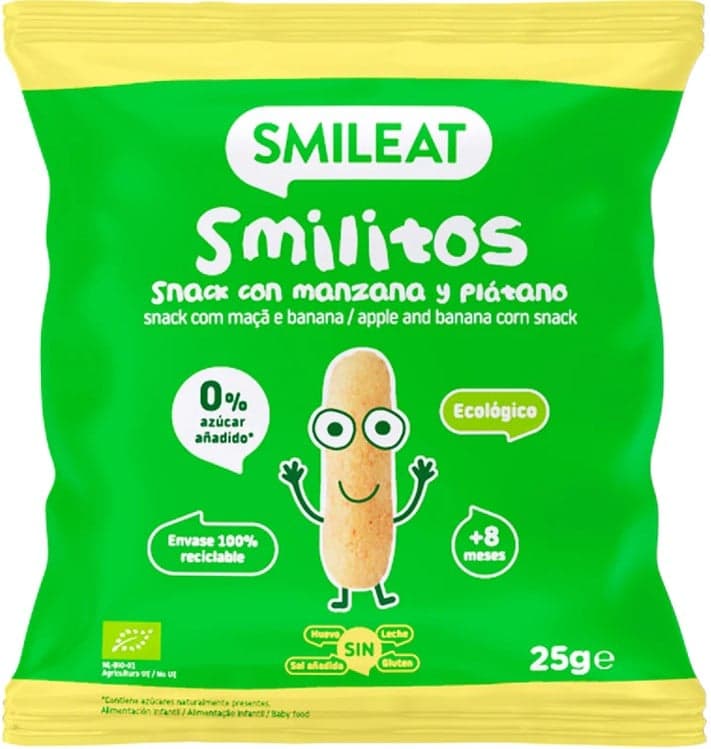 Smileat BIO Kukuřičné křupky banán a jablko