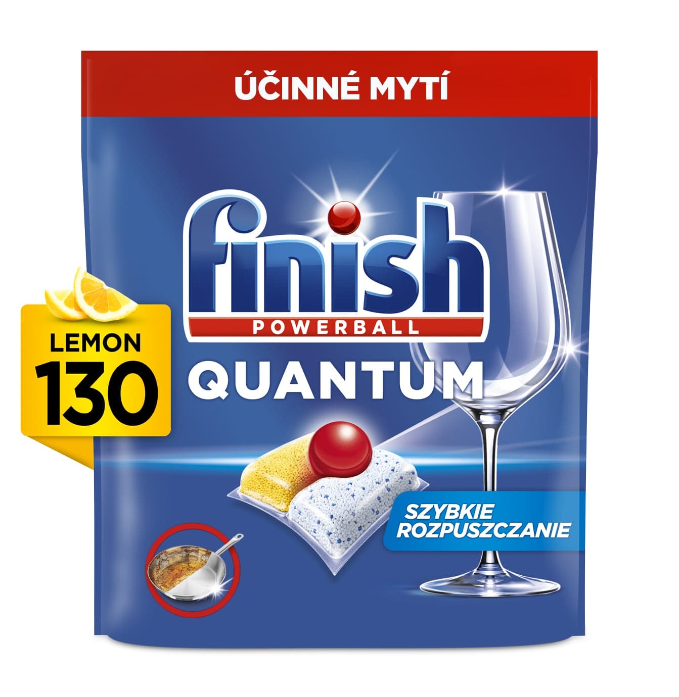 Finish Quantum All in 1 Lemon Sparkle kapsle do myčky nádobí