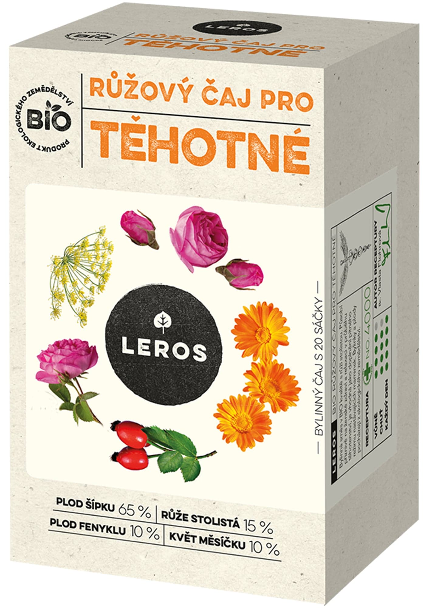 Leros BIO Růžový čaj pro těhotné