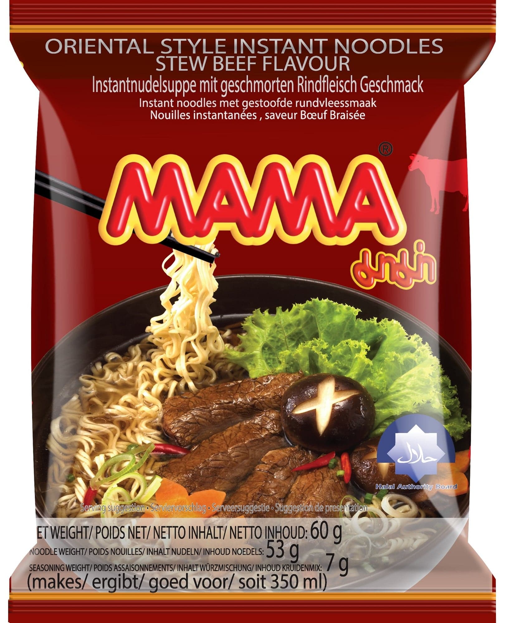 Mama Instantní nudle dušené hovězí maso