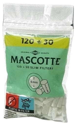Mascotte Slim cigaretové filtry 6mm (120 ks + 30 ks)