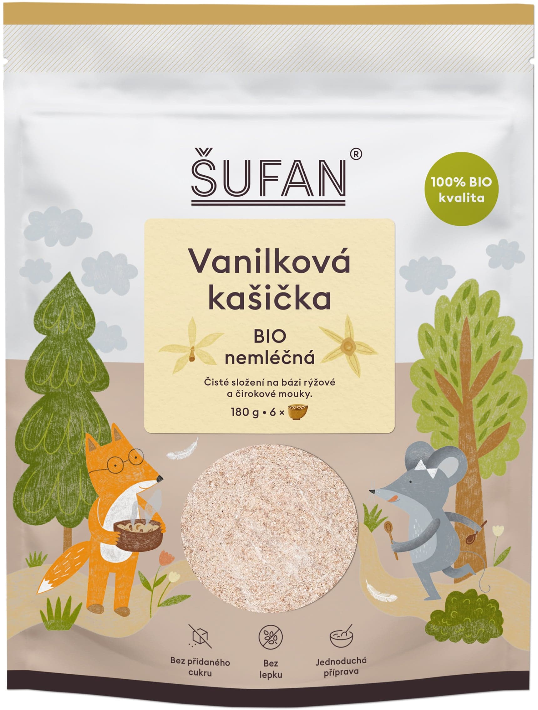 Šufan BIO Vanilková kašička nemléčná