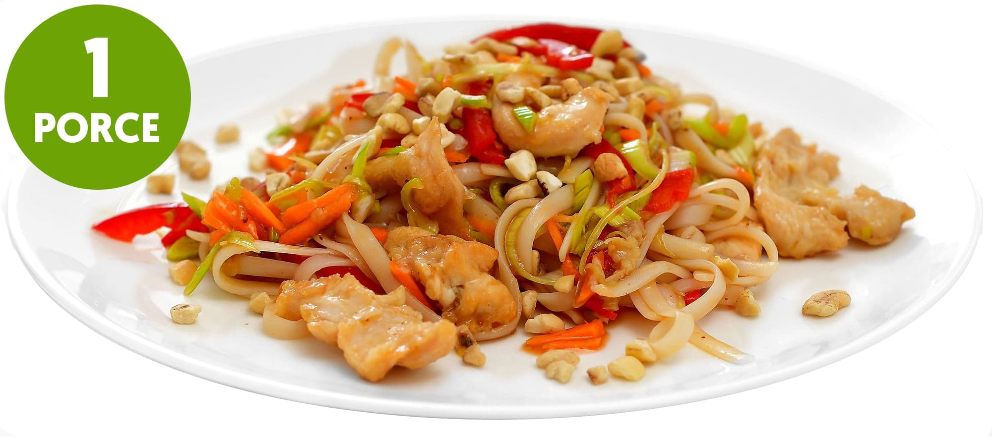 Pad thai nudle s kuřecím masem a čerstvou zeleninou (set k přípravě hotového jídla)