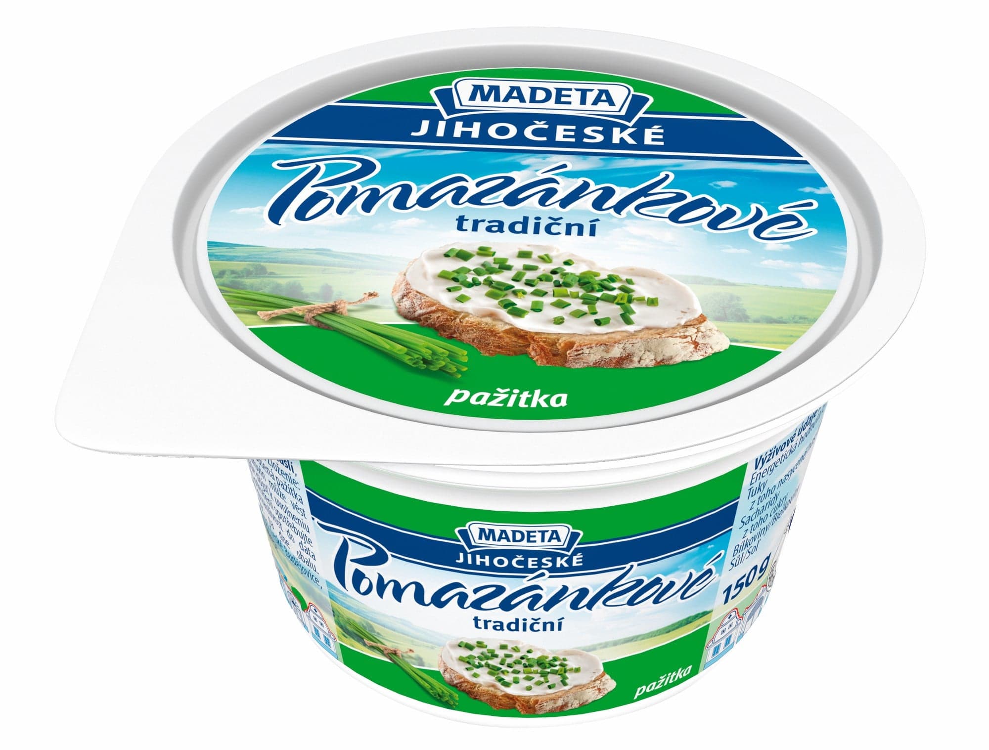 Madeta Jihočeské pomazánkové máslo tradiční pažitka