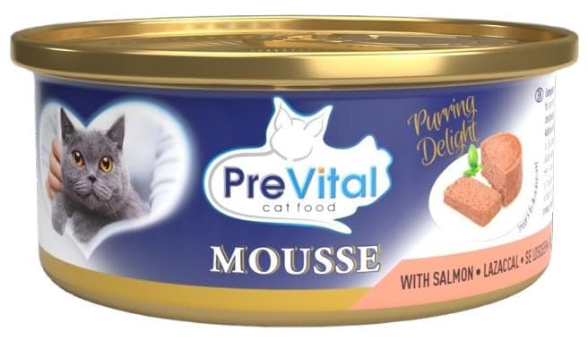 PreVital Mousse jemná paštika s lososem pro kočky