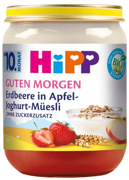 HiPP BIO Müsli s jablkem, jahodami, jogurtem