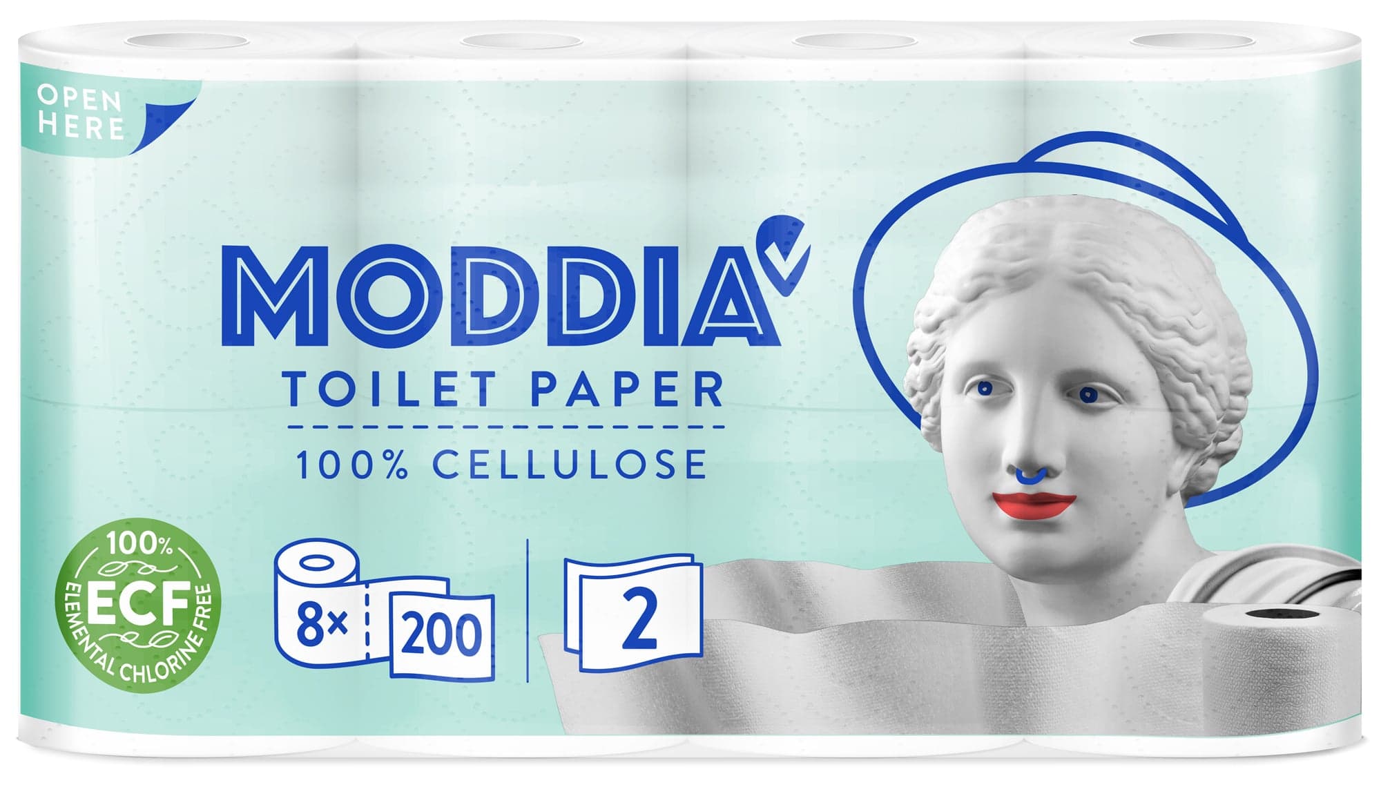 Moddia Toaletní papír 2vrstvý, 8 ks