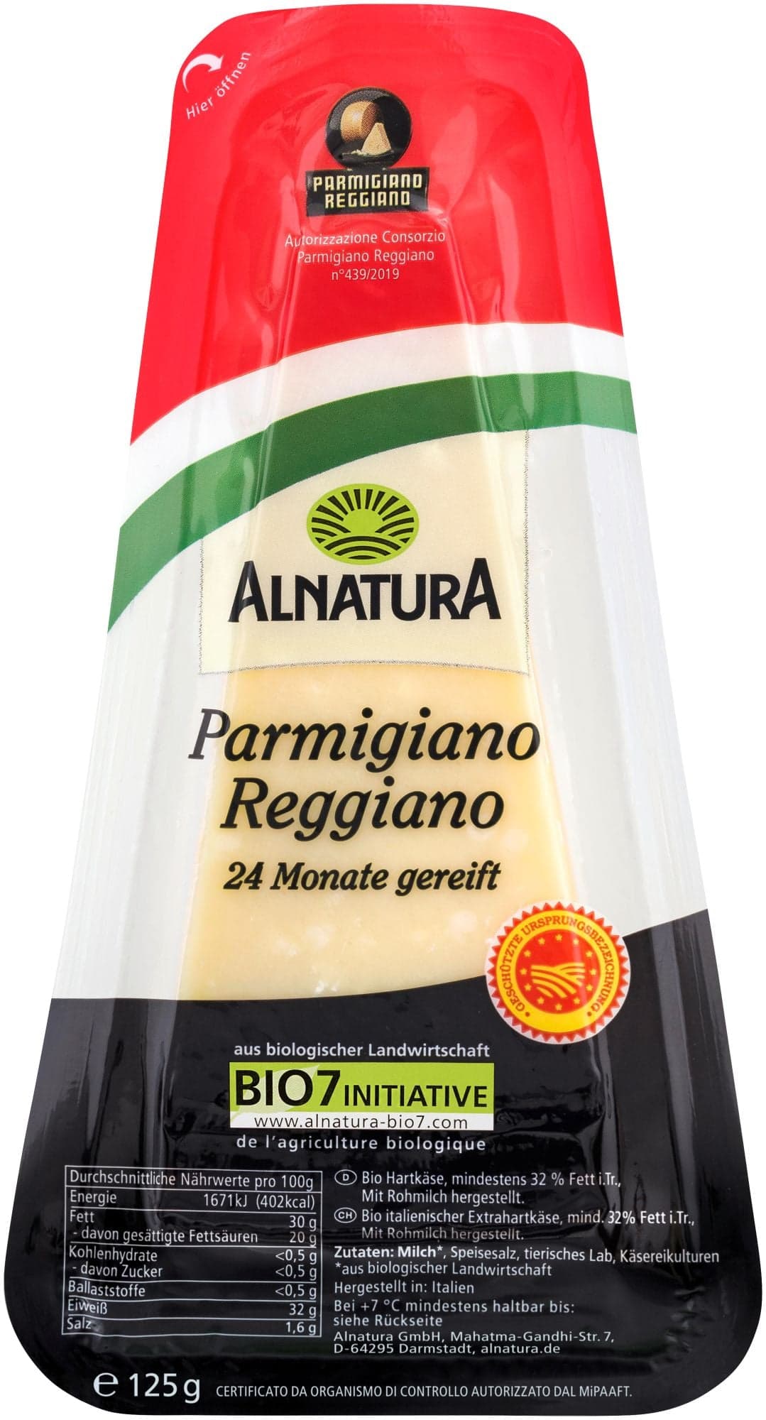 Alnatura BIO Parmigiano Reggiano 24 měsíců zrání
