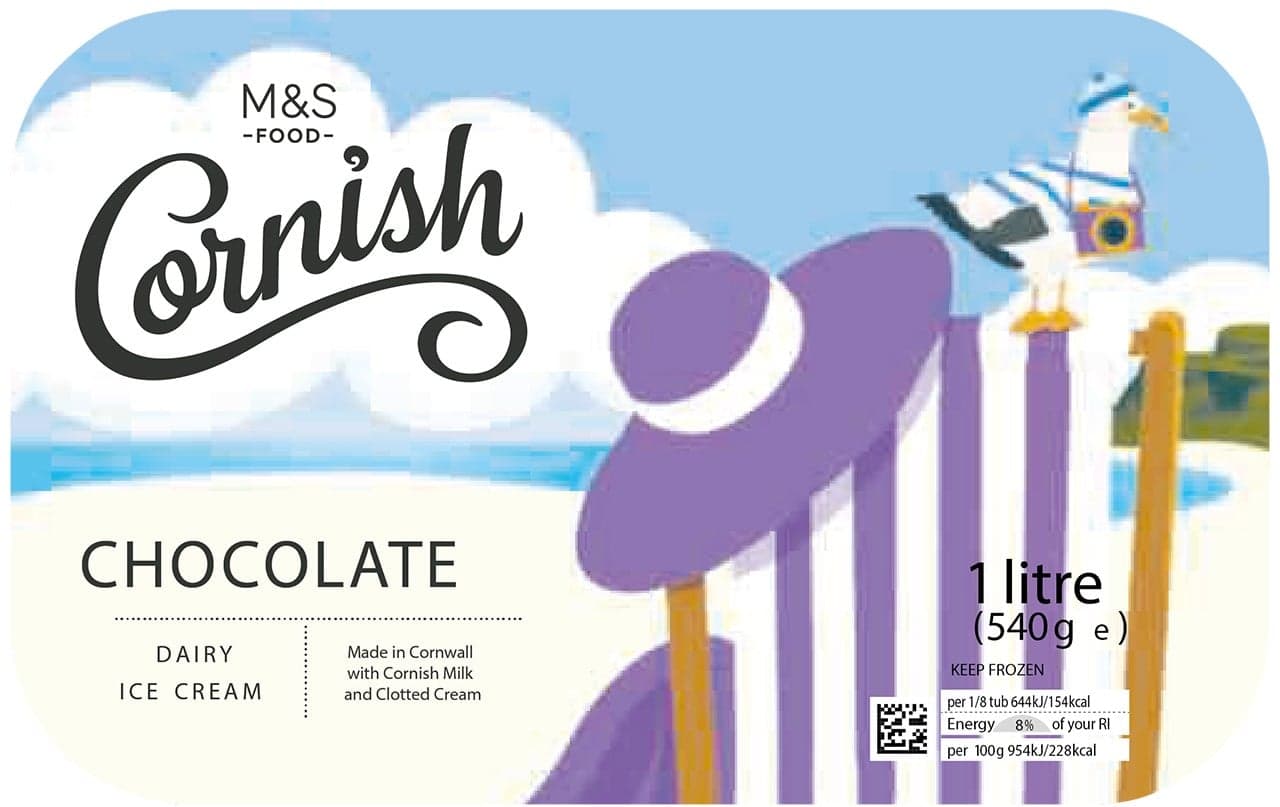 Marks & Spencer Čokoládová zmrzlina s cornwallskou smetanou