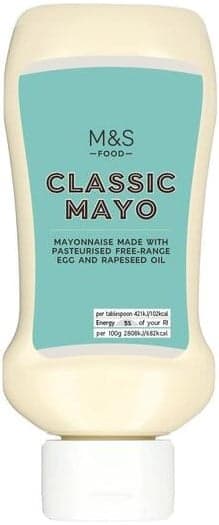 Marks & Spencer Majonéza vyrobená z pasterizovaných vajec z volného chovu a řepkového oleje