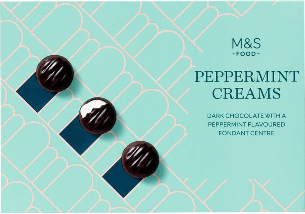 Marks & Spencer Pralinky z hořké čokolády s mátovou náplní