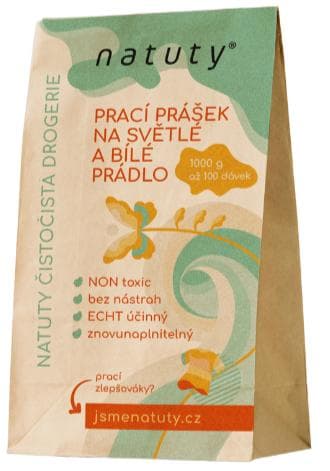 Natuty Prací prášek na bílé a světlé prádlo (1 kg)