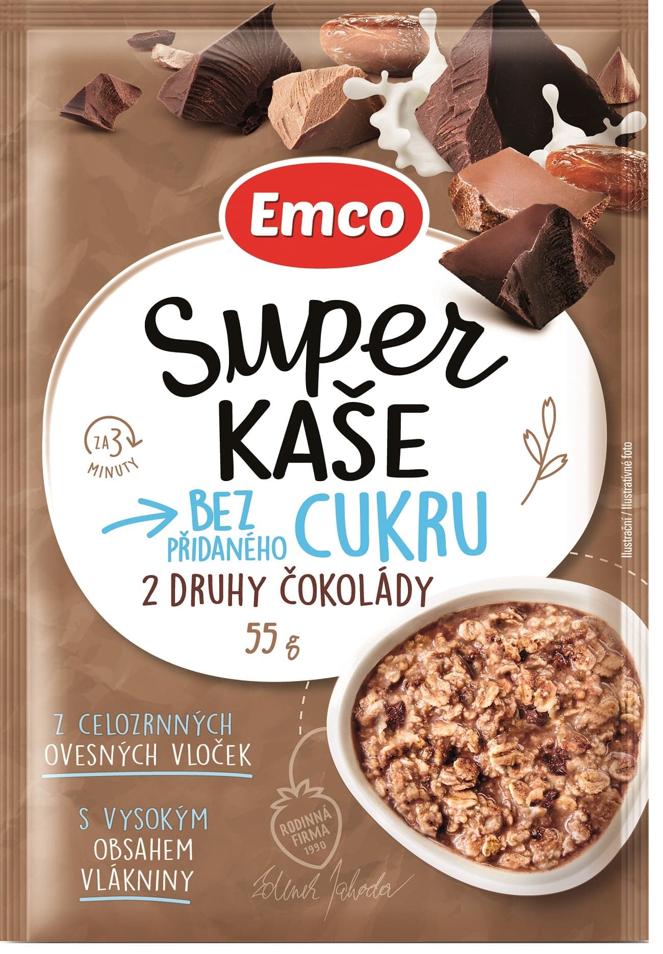Emco Super kaše 2 druhy čoko
