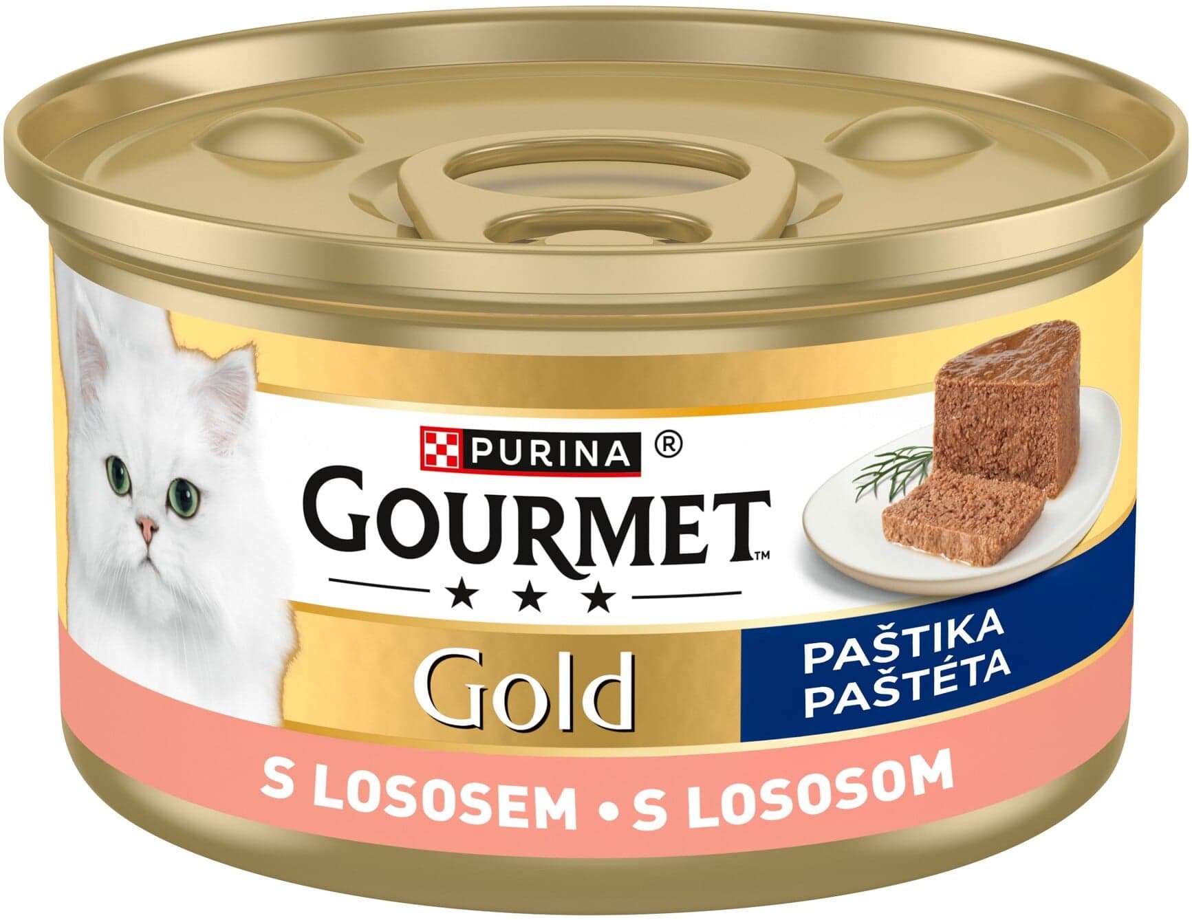 Gourmet Gold konzerva pro kočky losos paštika