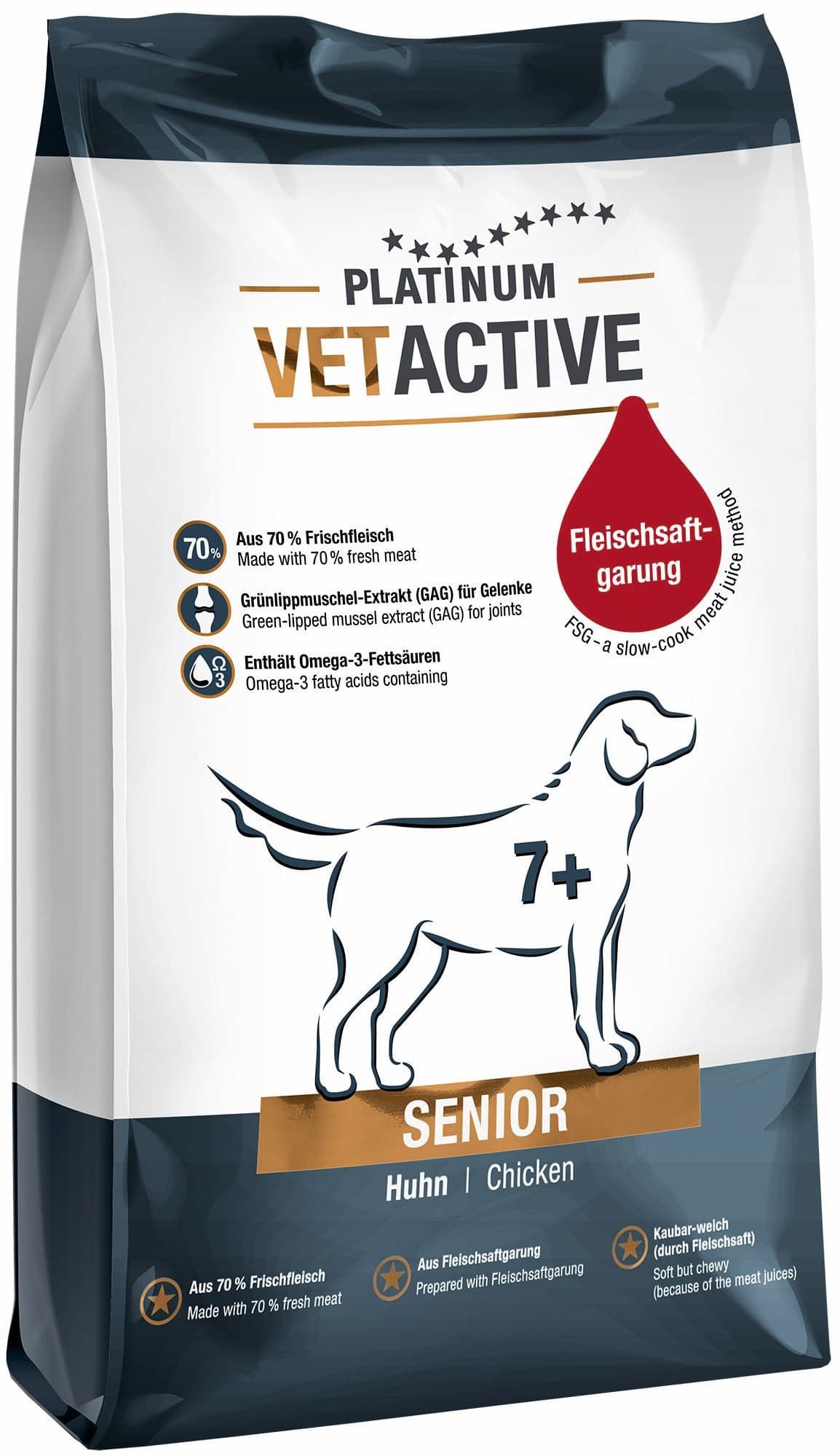 Platinum Natural VetActive Senior granulované krmivo pro psy