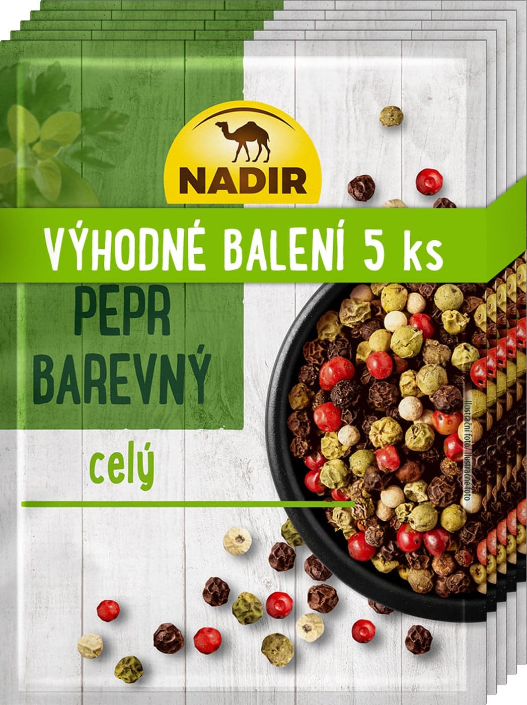 Nadir Pepř barevný celý 5ks