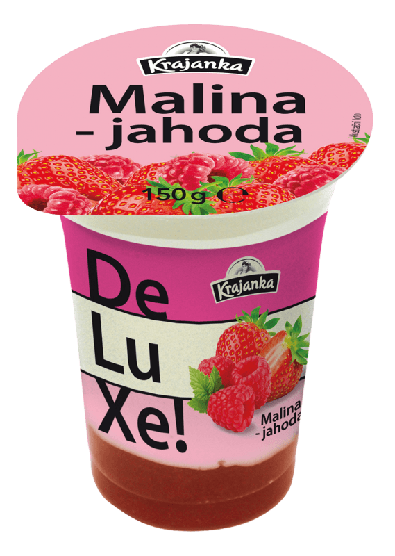 Krajanka DeLuXe smetanový jogurt malina a jahoda