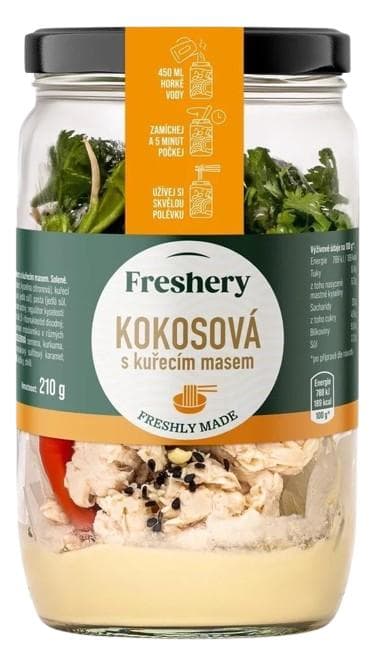 Freshery Kokosová s kuřecím masem (směs na přípravu polévky)