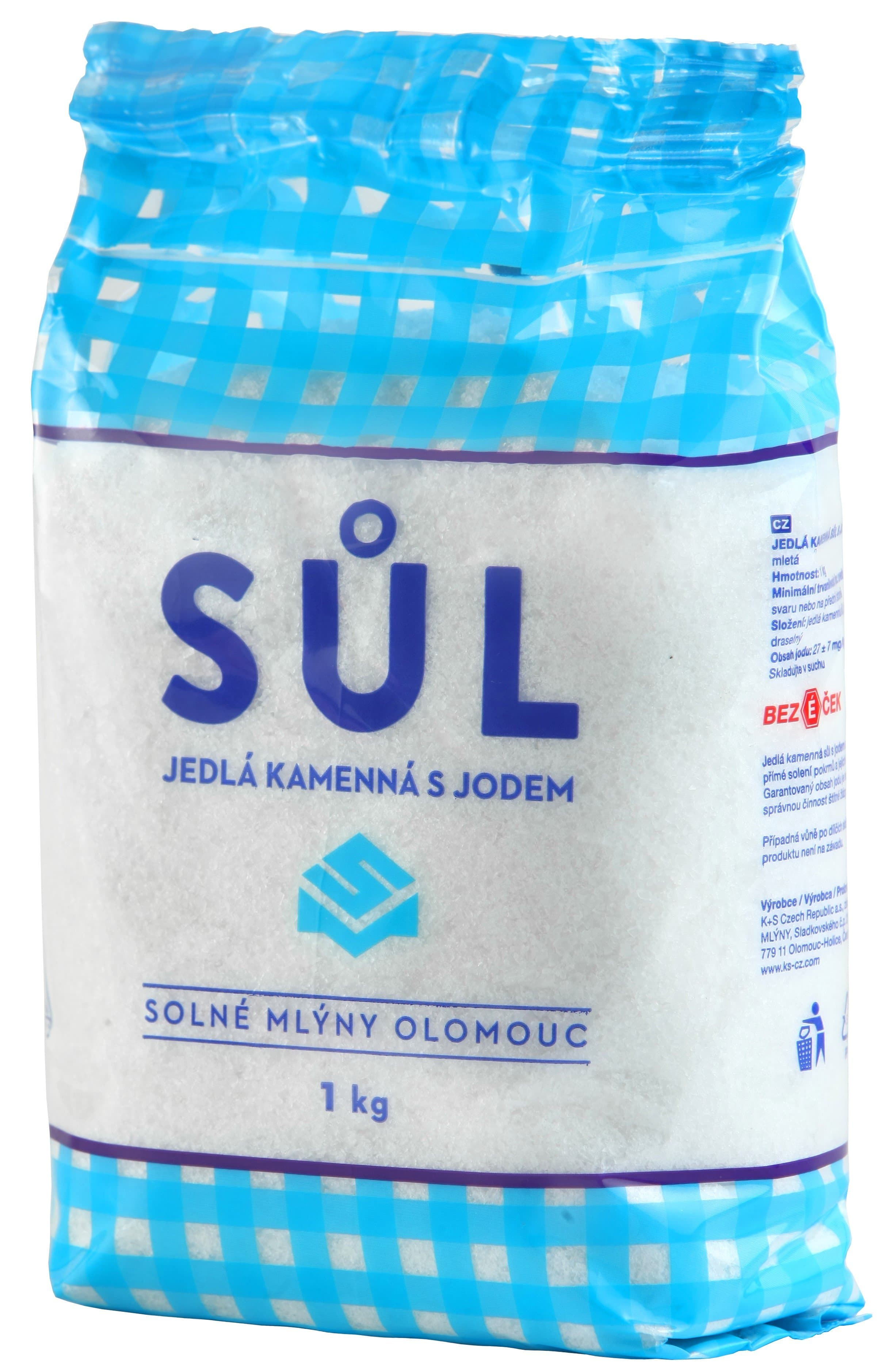 Solné Mlýny Olomouc Jedlá sůl kamenná s jódem