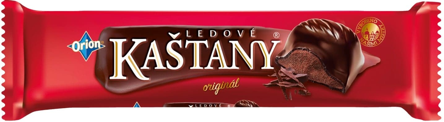 Orion Ledové Kaštany originál čokoládová tyčinka s hořkou čokoládou