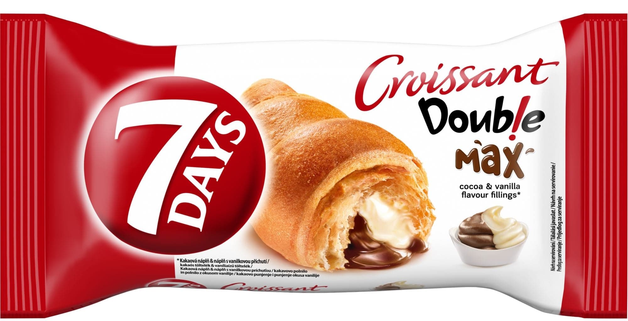 7Days Croissant Double s kakaem a vanilkovou příchutí