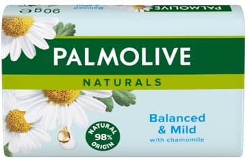 Palmolive Naturals balanced & mild Tuhé mýdlo s výtažkem z heřmánku a vitaminem E