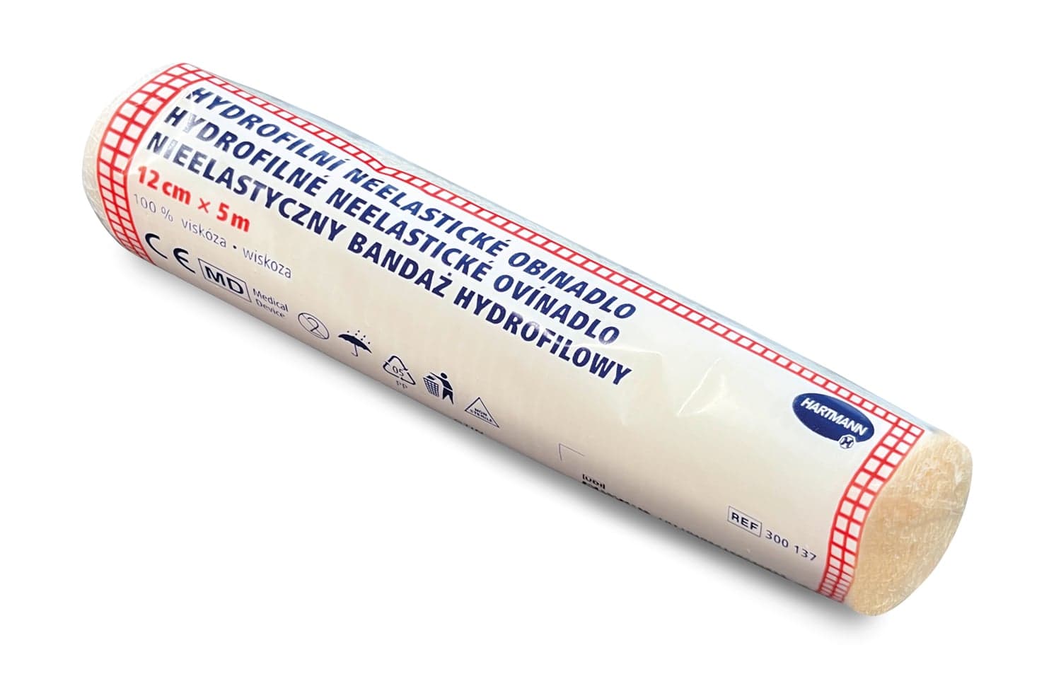 Hydrofilní neelastické obinadlo 12cm x 5m P1