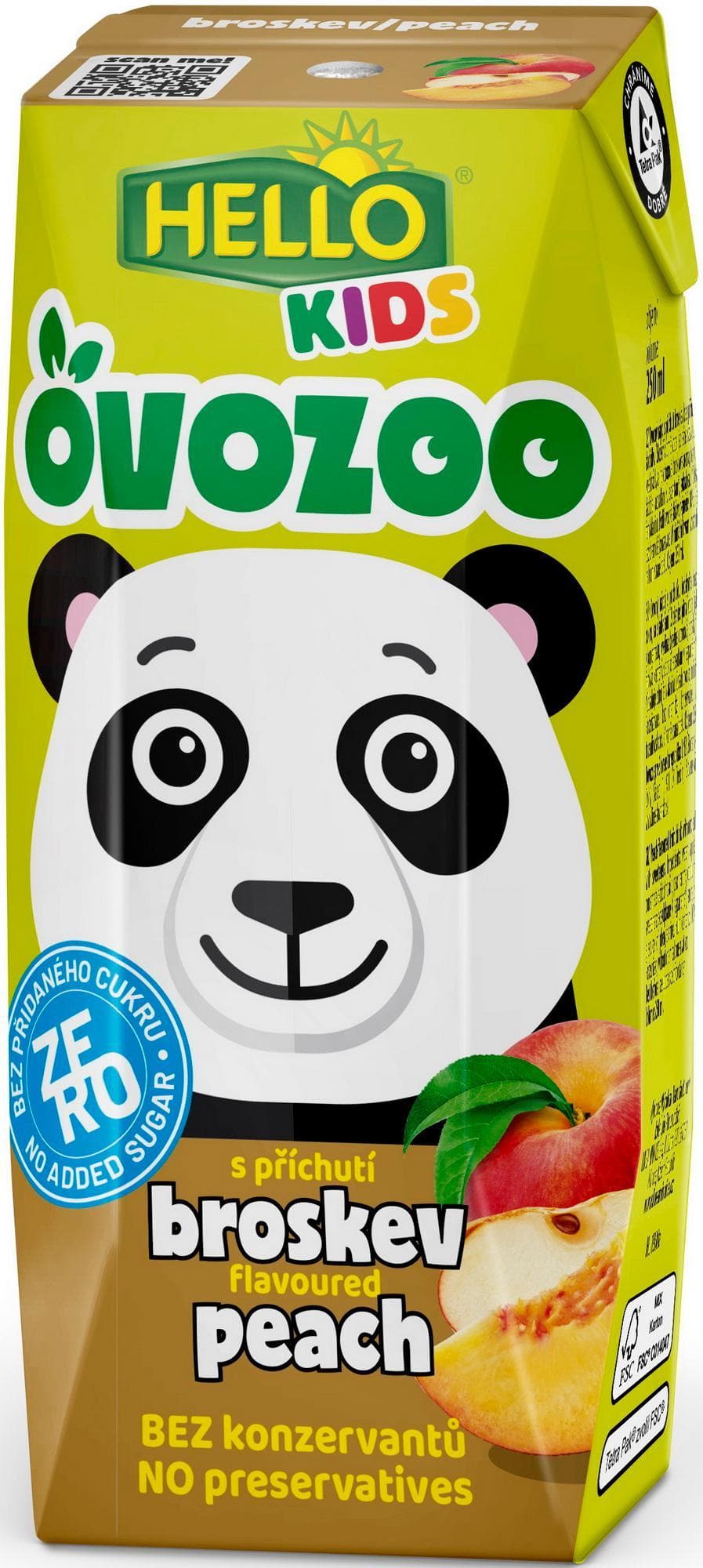 Hello Ovozoo pitíčko – broskev zero