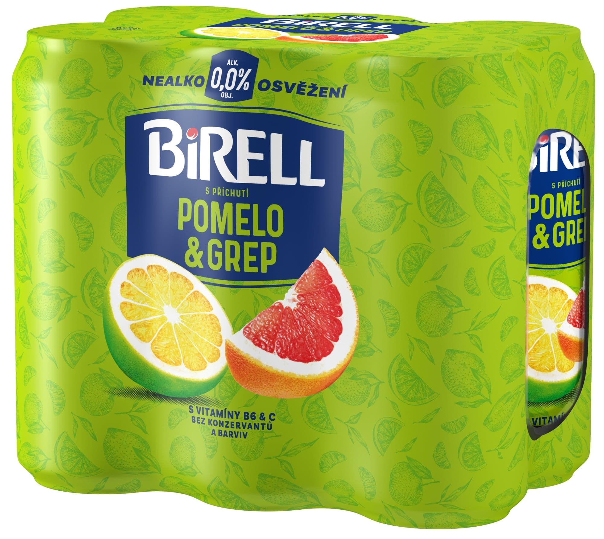 Birell 0.0 Pomelo & Grep nealkoholické pivo 6×0,5 l plech