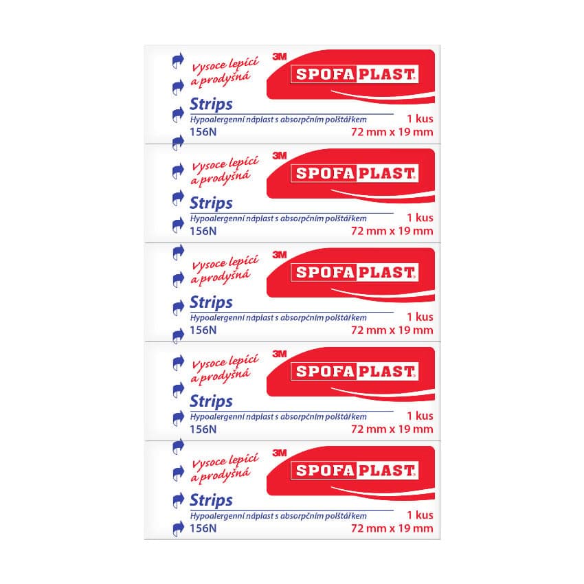 3M Spofaplast 156N Strips 72x19mm 5ks