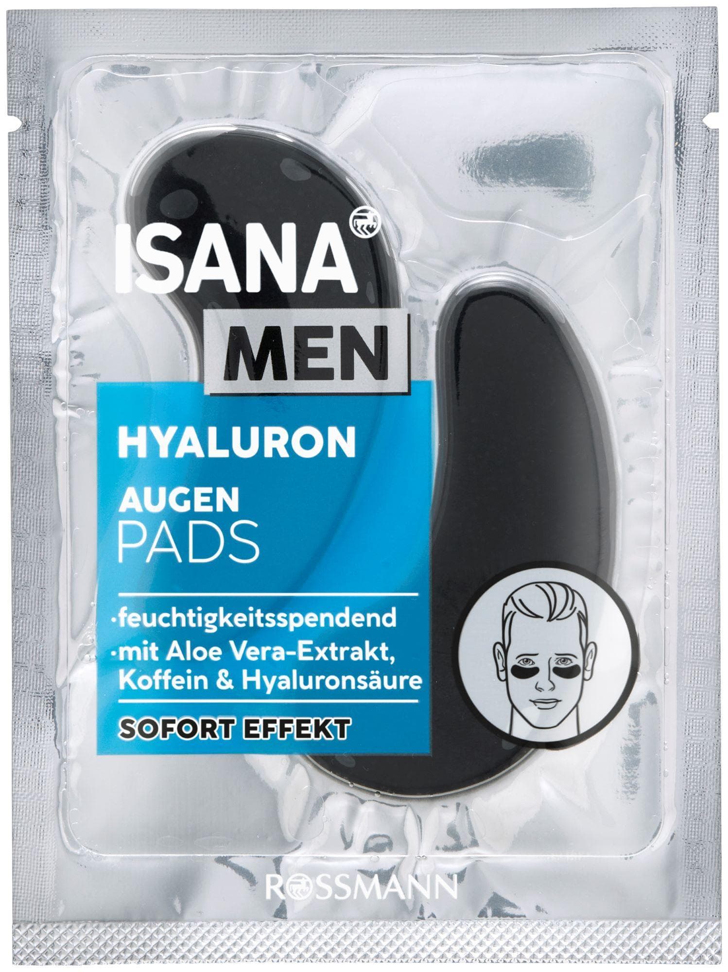 ISANA Men Hyaluron chladící polštářky pod oči