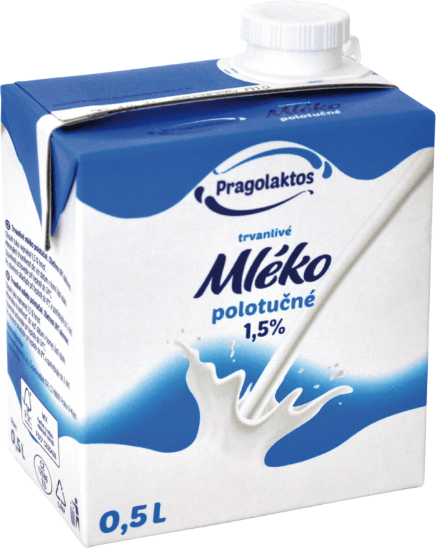 Pragolaktos Trvanlivé mléko s uzávěrem 1,5% polotučné