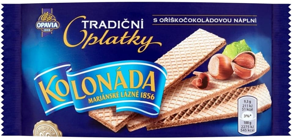 Opavia Kolonáda oplatky oříško–čokoládové