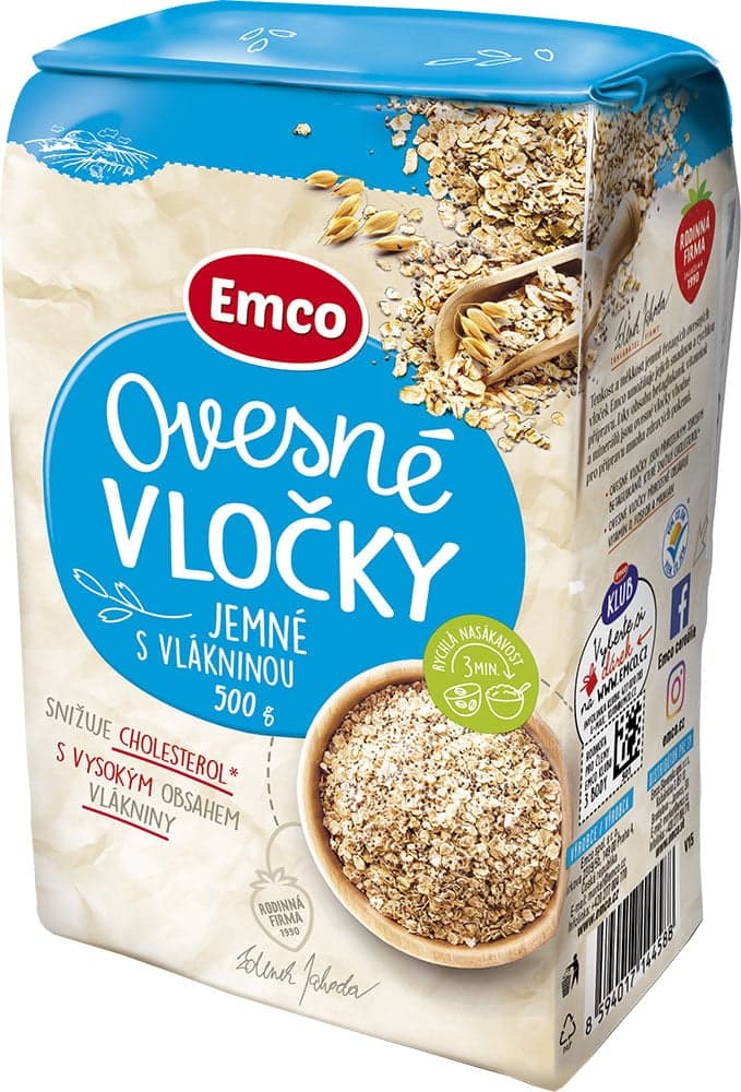Emco vločky ovesné jemné s vlákninou