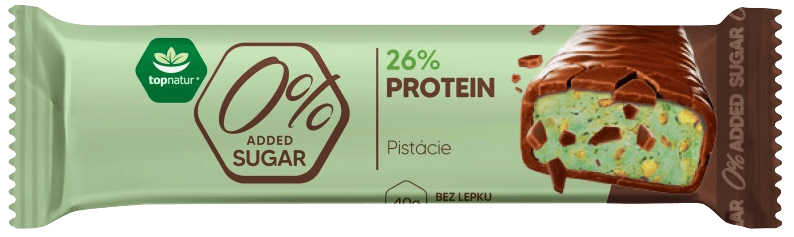 Topnatur Proteinová tyčinka pistáciová v čokoládě
